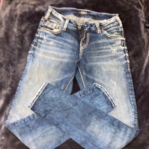 Silver girlfriend jeans 27x29